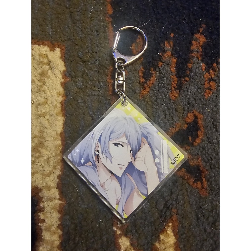 IDOLiSH7 Yukito Orikasa Yuki Biyori Square Acrylic Keychain Clip-On Charm